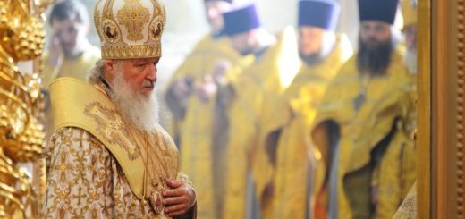 Patriarch van Moskou, Kirill, hoofd van de Russisch-orthodoxe kerk, maar ook patriarch van Oekraïne