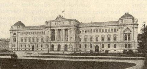 Het huidige hoofdgebouw van de universiteit van Lviv is het vroegere parlement van Galicië
