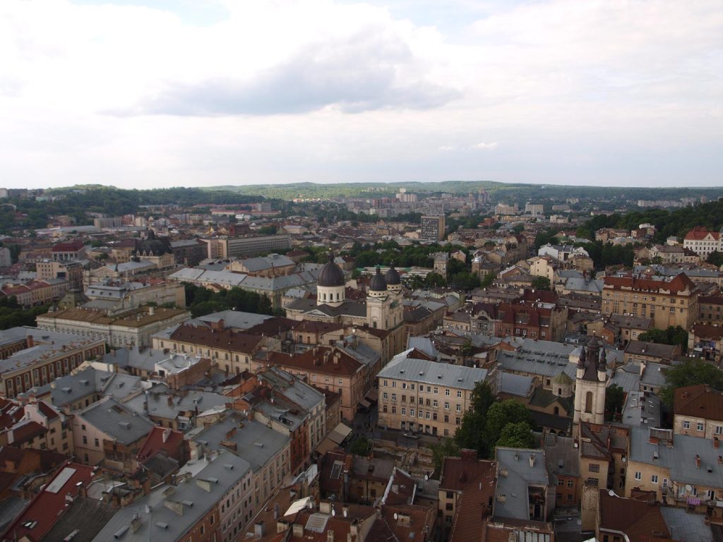 Panorama over Lviv, het moderne Lemberg