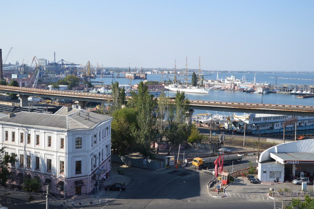 De haven van Odessa aan de Zwarte Zee
