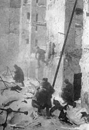 Straatgevechten in Stalingrad tijdens de Tweede Wereldoorlog