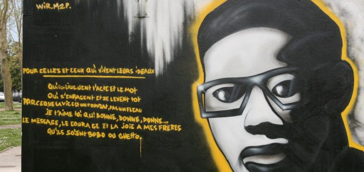 Een muurschildering op een skatepark in een Parijse voorstad brengt hulde aan Aimé Césaire