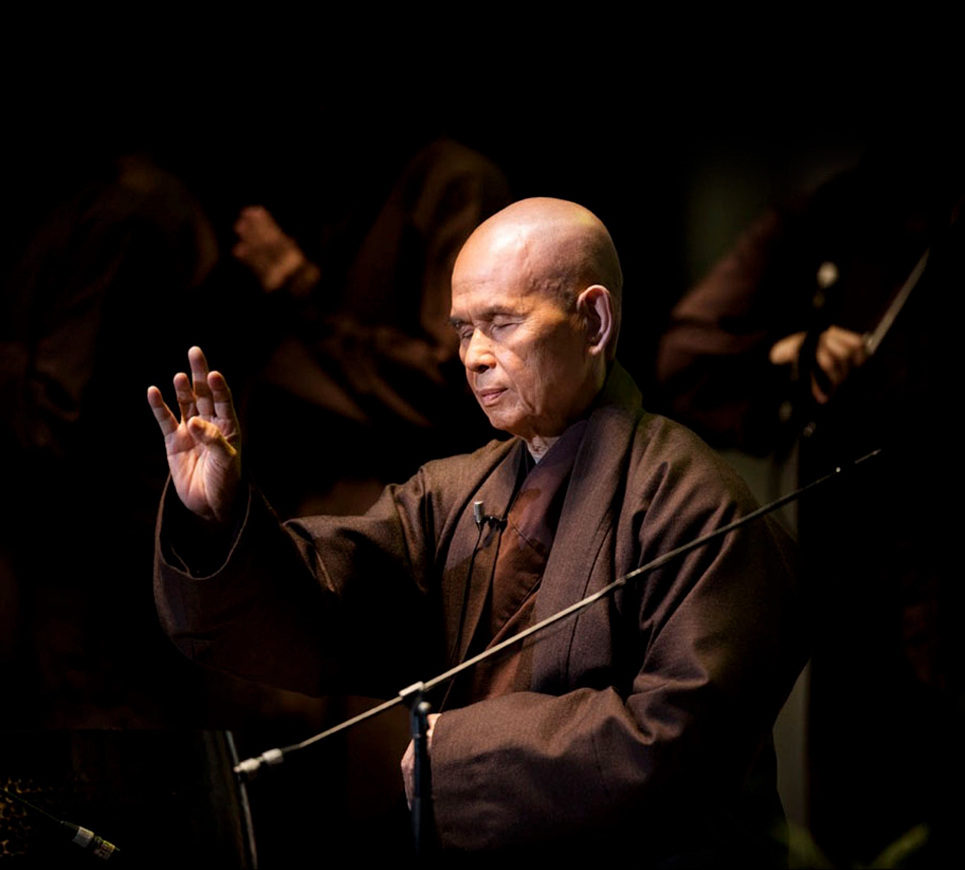 Zenmeester Thich Nhat Hanh (1926-2022) was één van de invloedrijkste spirituele leiders (foto: Plum Village, France).