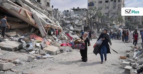 Verwoestingen in Gaza-stad op 15 oktober 2023 na bombardementen door het Israëlische leger (foto: Süddeutsche Zeitung).